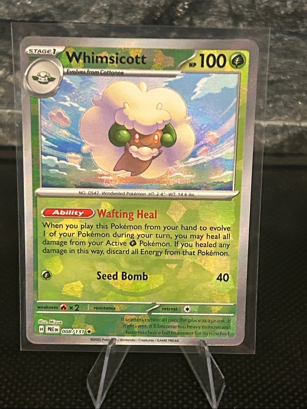 Pokemon‎ Whimsicott Pokeball 008/131 Holo from Prismatic Evolutions M/NM